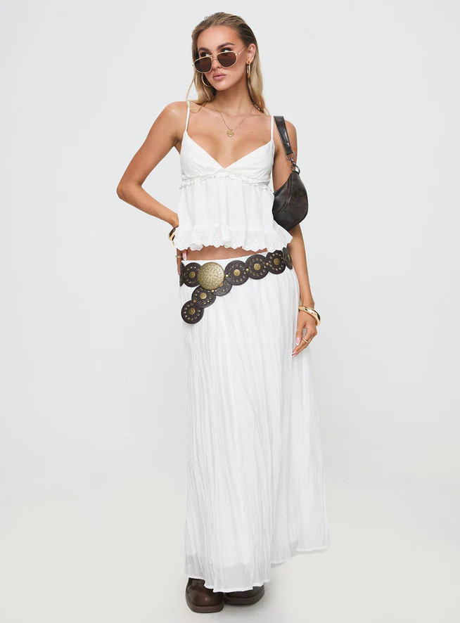 Quilon Skirt White | Princess Polly US