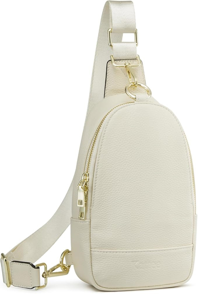 Kattee Sling Bag for Women, Genuine Leather Fanny Packs for Women, Small Crossbody Chest Bag with... | Amazon (US)