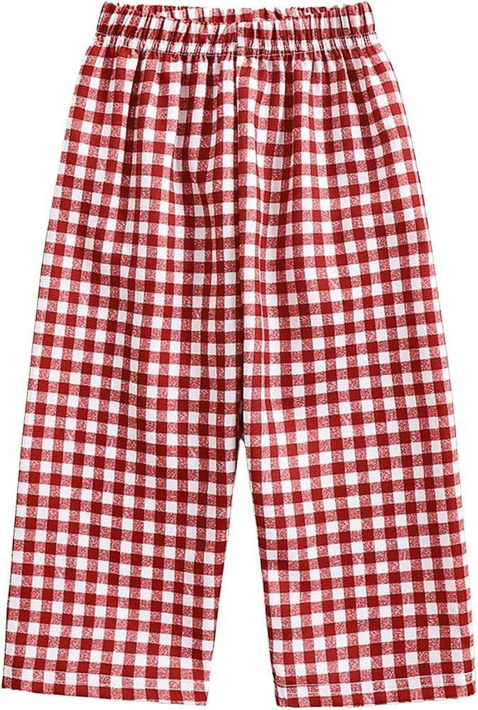 Infant Toddler Baby Boys Girls Gingham Plaid Pants Elastic Waist Checkered Pants Spring Fall Wint... | Amazon (US)