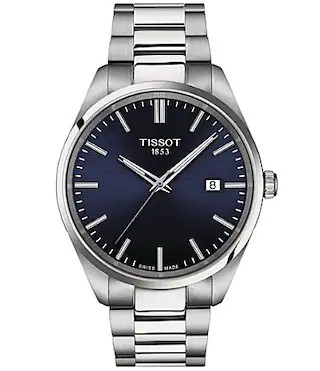 Tissot Men's Classic Collection Pr 100 Stainless Steel Bracelet Watch - Silver/Blue | Dillard's