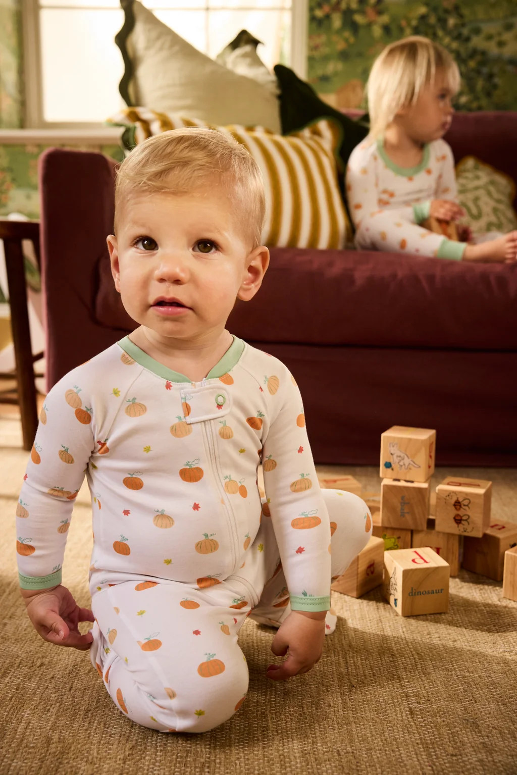 Baby Sleeper in Pumpkin Patch | Lake Pajamas