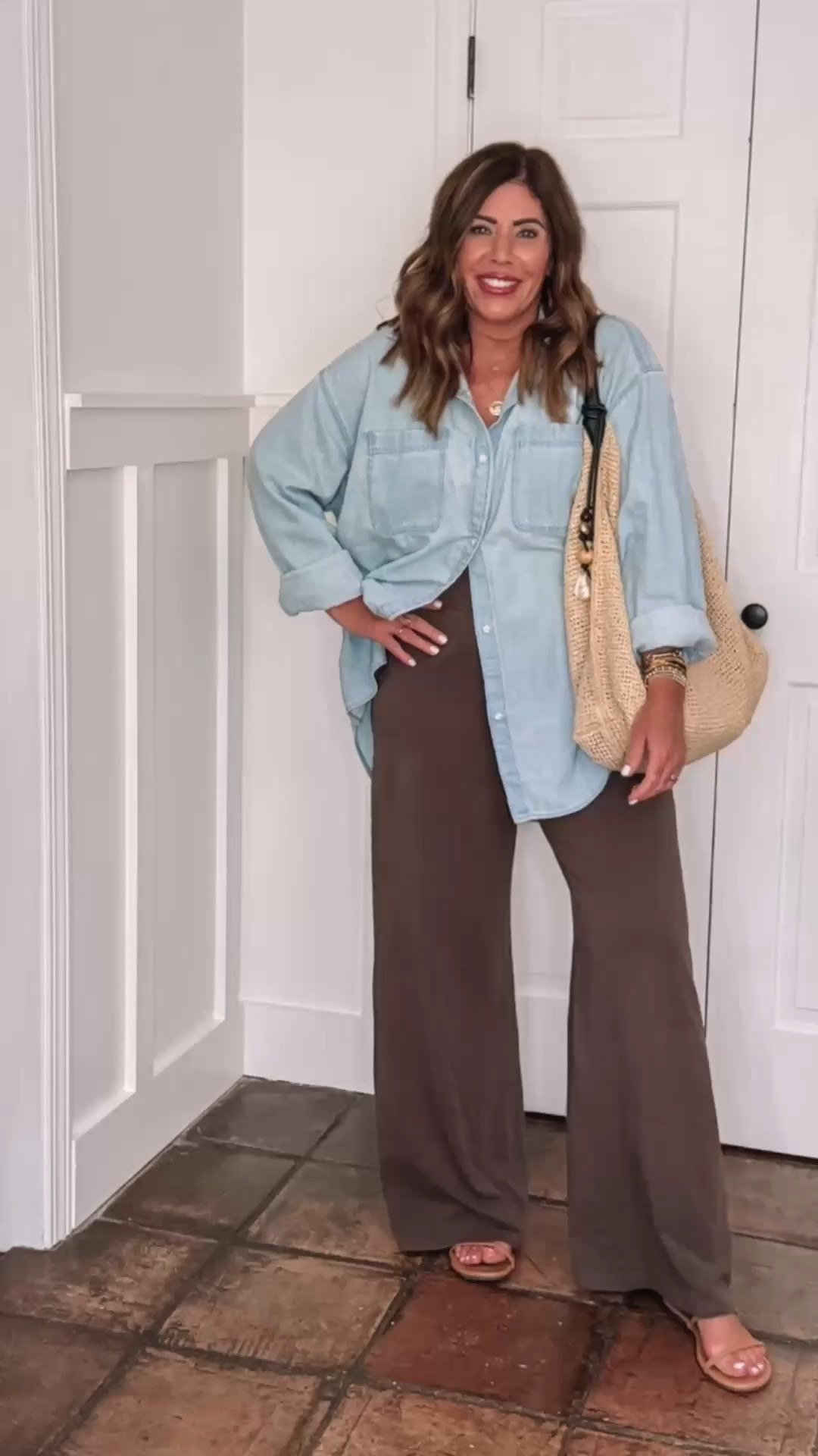 Aerie just loaded more sizes of this denim shirt on their site so if you did not get your hands on it the first time now is your chance! I’m wearing my true size medium if you want a small smaller fit size down

Medium in joggers
Medium long in brown wide leg (out of stock in the brown but they have a couple other colors are they perfect!)

#LTKOver40 #LTKMidsize #LTKgrwm