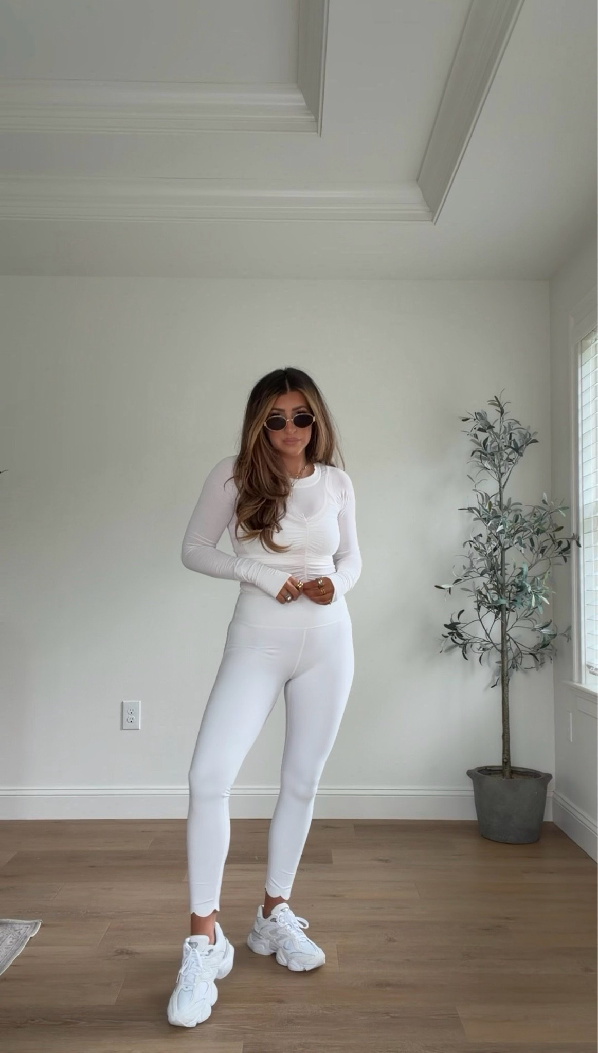 Chic white workout outfit. Not see through! Wearing tts! Small top med bottoms

#LTKSeasonal #LTKActive #LTKSaleAlert