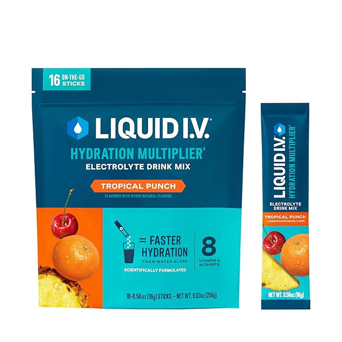 Liquid I.V. Hydration Multiplier - Tropical Punch - Hydration Powder Packets | Electrolyte Powder... | Amazon (US)