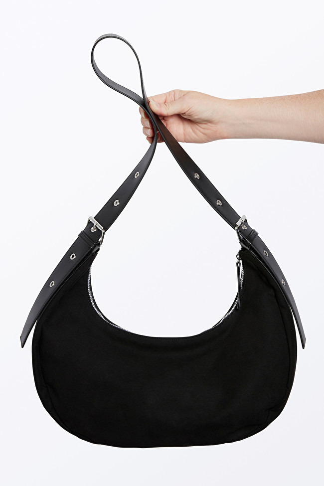 Faux suede cross-body bag | Monki