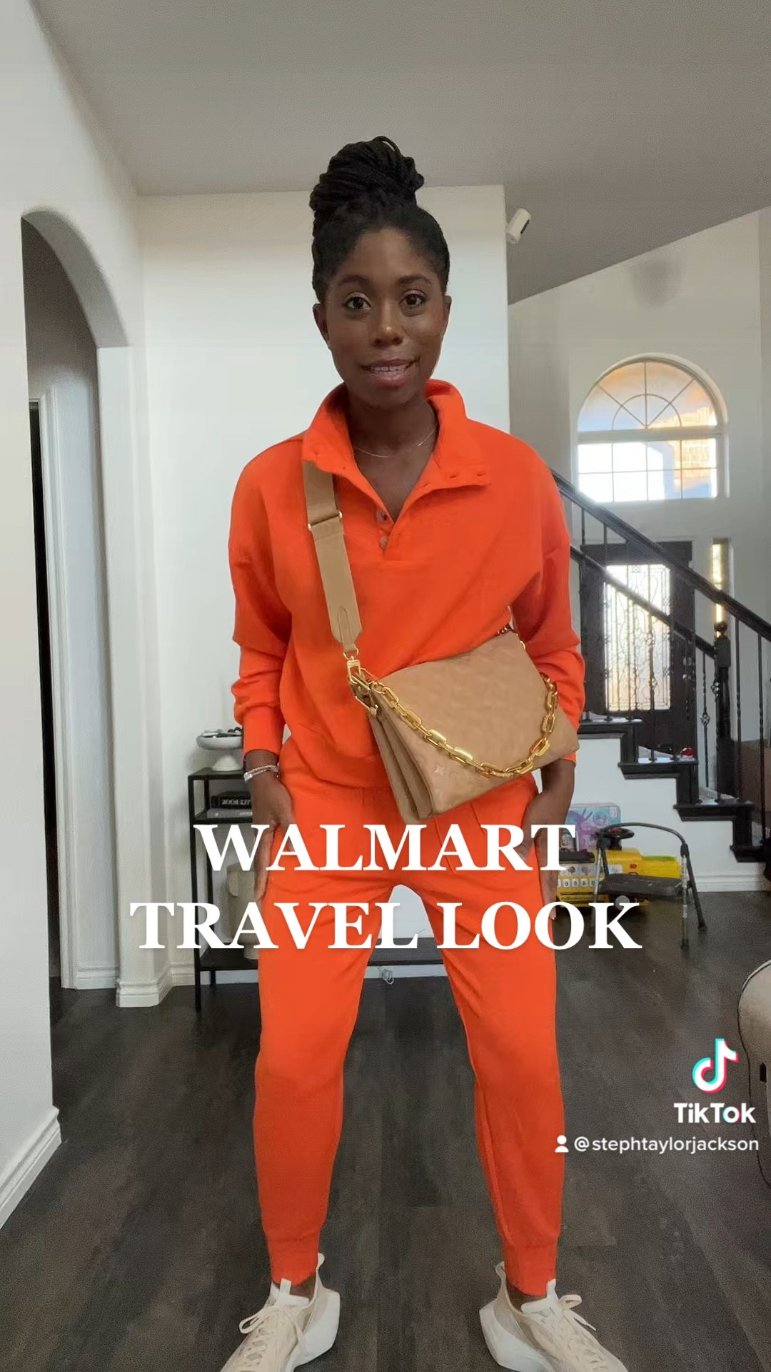 Comfortable travel outfit from Walmart! Matching top and bottom with a faux fur jacket to keep me warm! The quality of both is so good. This set is SOFT! Perfect for thanksgiving, Christmas or cold weather 

#LTKunder100 #LTKCyberweek #LTKSeasonal