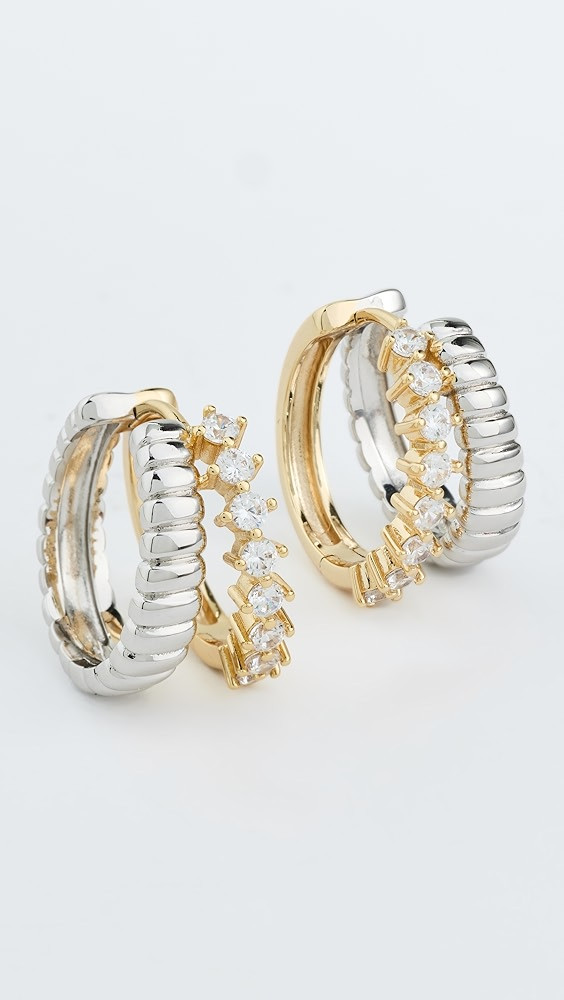 The Sierra Split Huggy Earrings | Shopbop