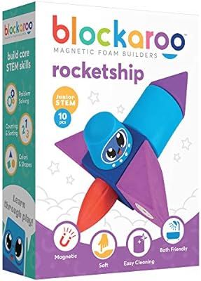 Blockaroo Magnetic Foam Building Blocks - STEM Construction Toys for Boys and Girls, Soft Foam Bl... | Amazon (US)