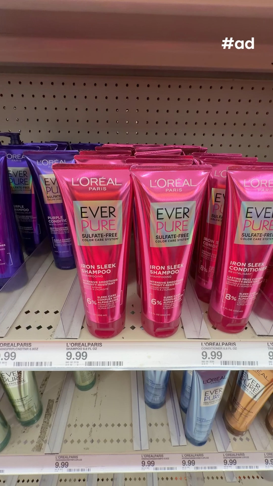 #ad A frizz-free blowout right at home? Say less. 🩷✨@LOrealParis @Target #TargetPartner #Target #LOrealParisPartner #LOrealParisHairCare ​#EverPureIronSleek 