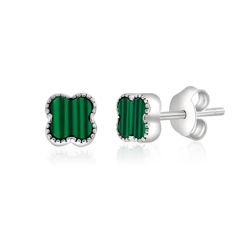 Donatello Gian Sterling Silver Green Clover Studs at Nordstrom | Nordstrom