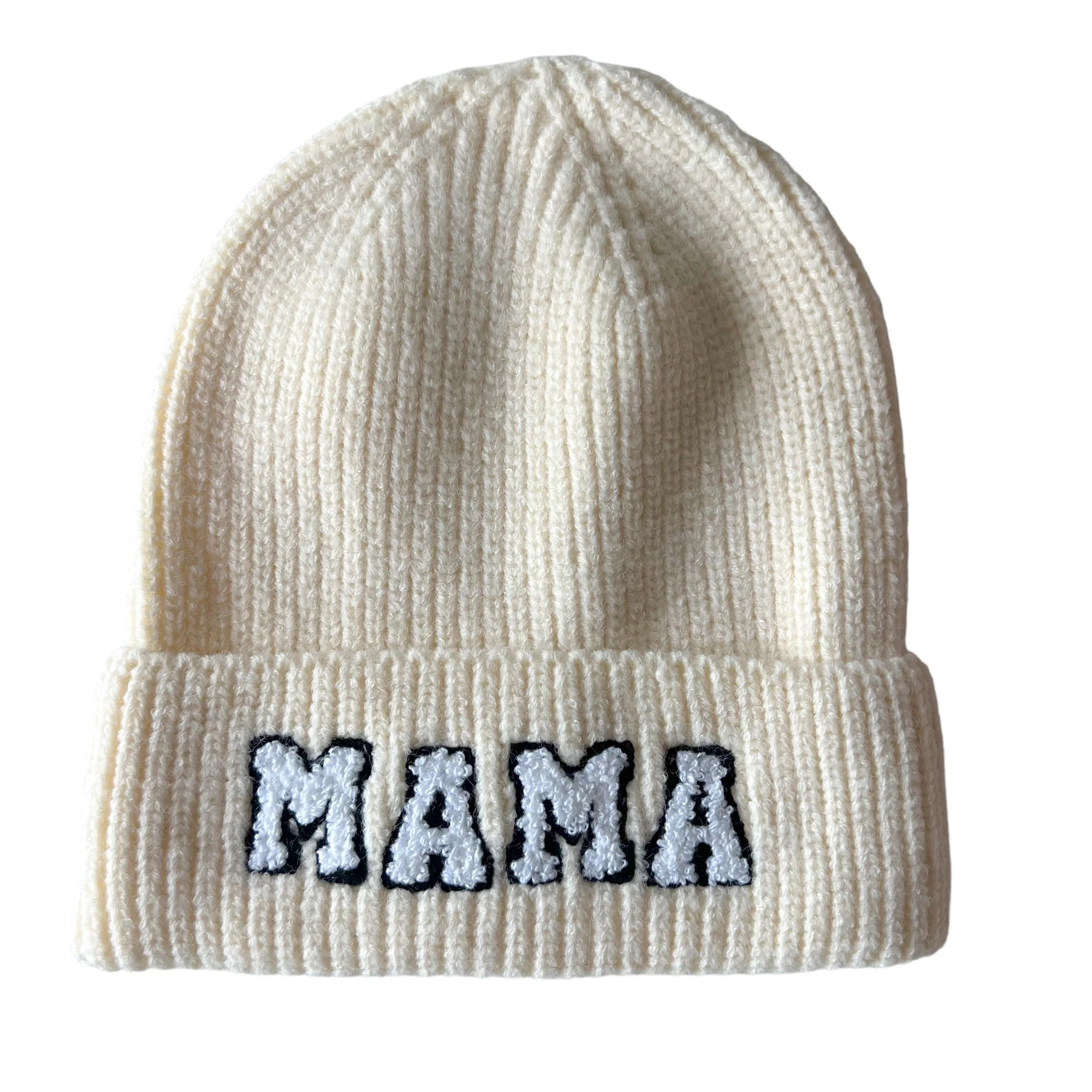 Mama Knit Hat, French Vanilla | SpearmintLOVE