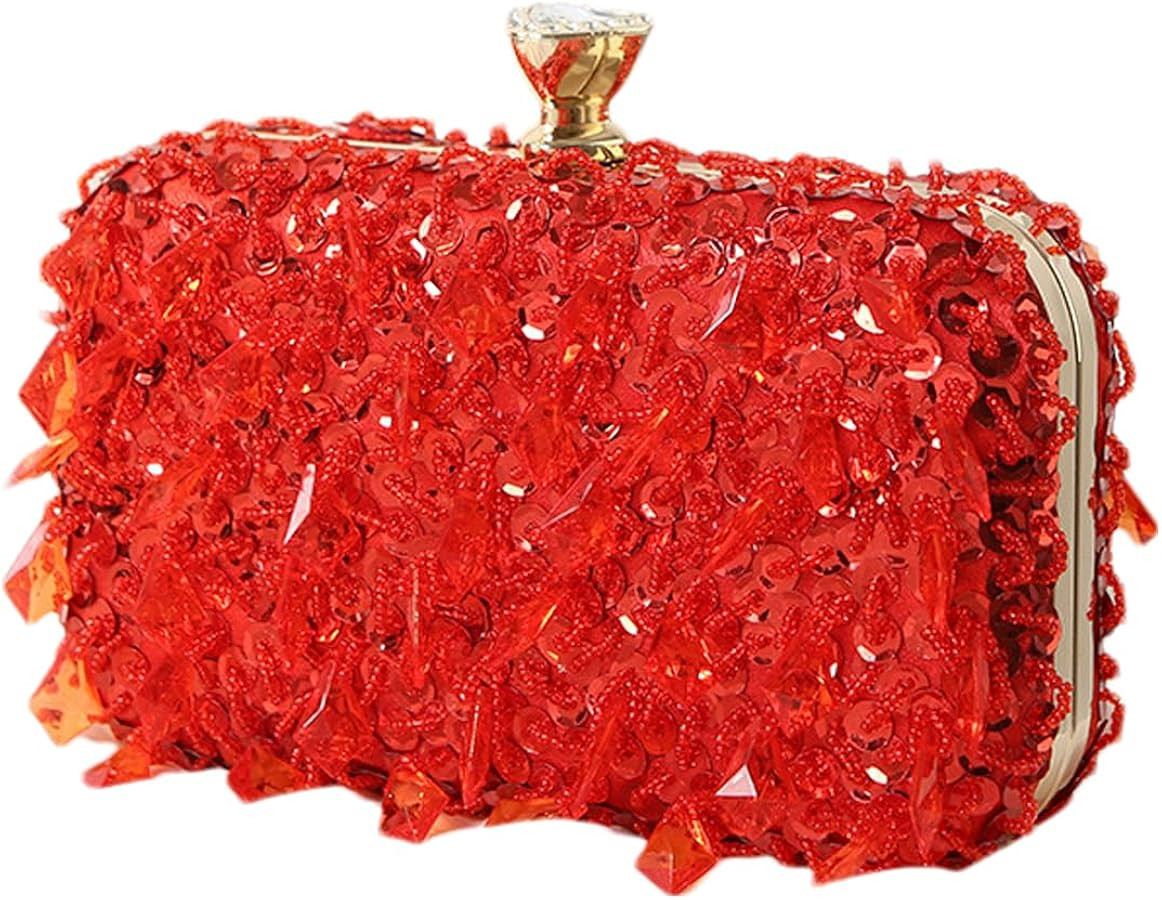 RomanticDesign Women Bling Evening Bag Fashion Embroidered Beaded Sequin Clutch Cocktail Wedding ... | Amazon (US)