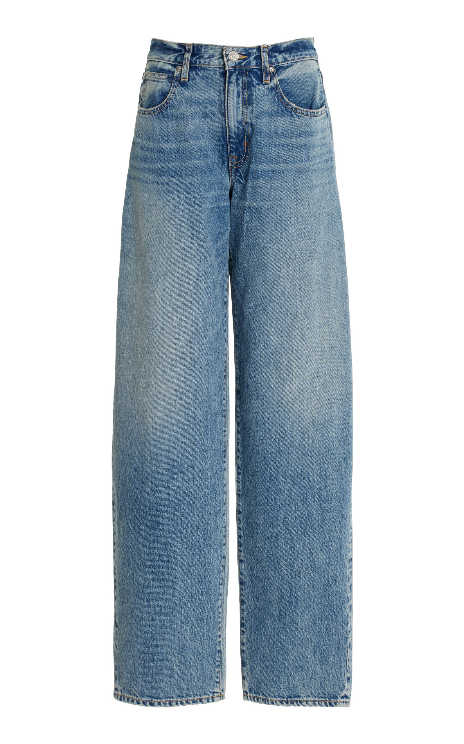 SLVRLAKE - Tess Long Rigid Low-Rise Curve-Leg Jeans - Blue - 23 - Moda Operandi | Moda Operandi (Global)