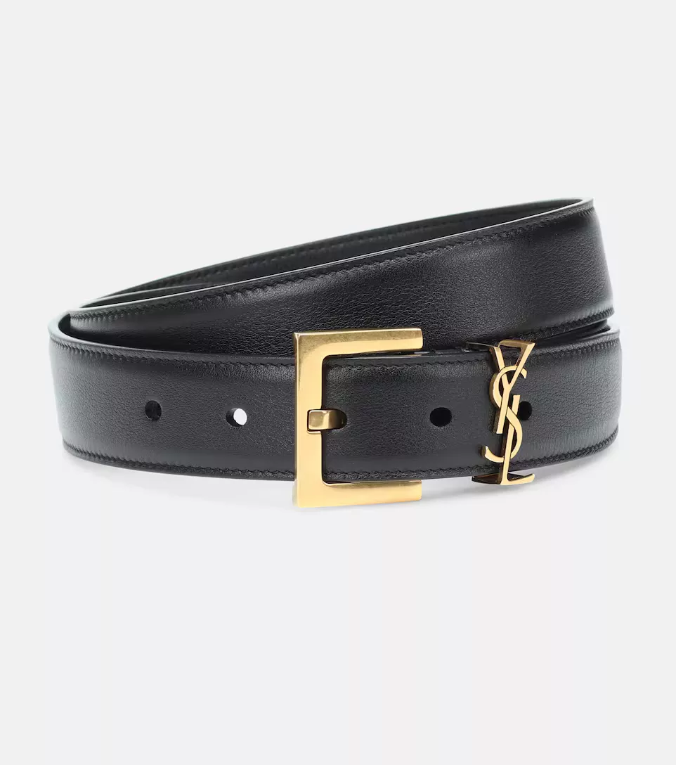 Laque YSL Monogram Leather Belt curated on LTK
