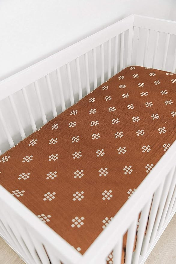 Mebie Baby Chestnut Textiles Muslin Crib Sheet | Amazon (US)