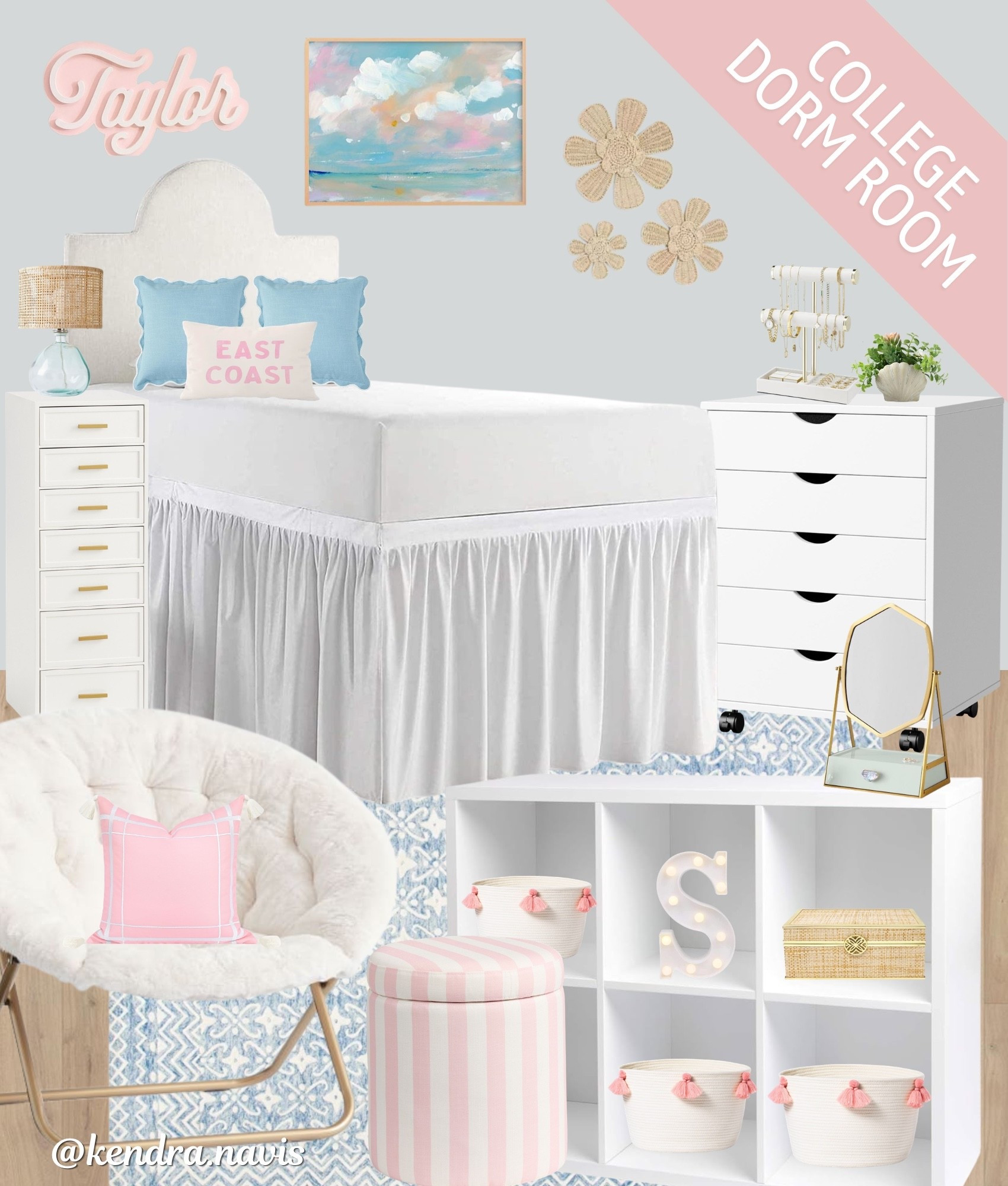 Coastal College Dorm Room - Girl Dorm Decor Ideas

Back to college, college prep, college essentials, dorm decor, girl dorm, items for college, back to school shopping, college prep, coastal decor, teenage girl bedroom, preppy decor, pink and blue decor, pink dorm finds, Pottery Barn Teen, Target finds, dorm storage, dorm organization, twin xl bed, dorm seating, college ideas

#LTKHome