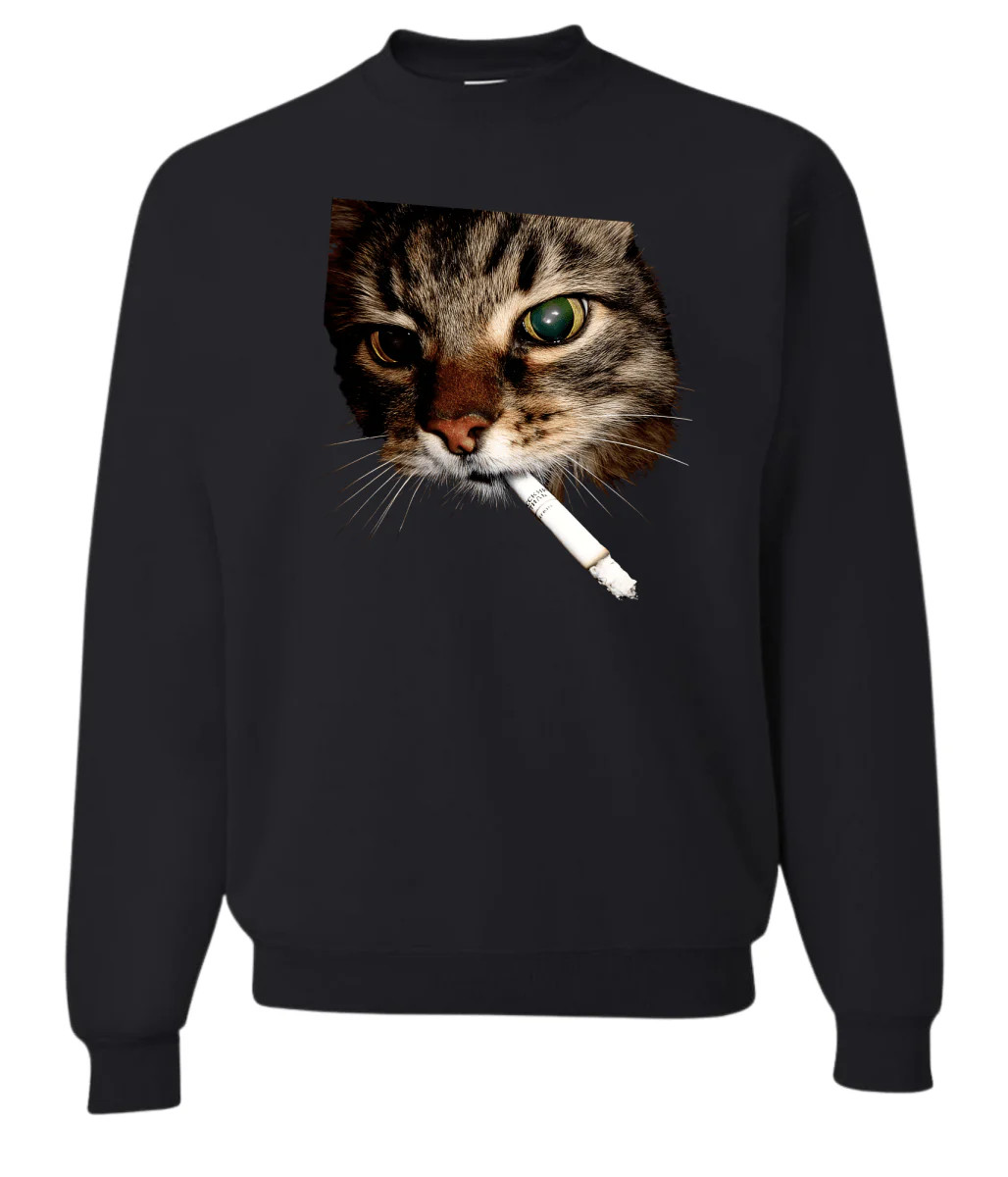 UM X @livinwithMB 'Smokin' Cat' Distressed Tee | United Monograms