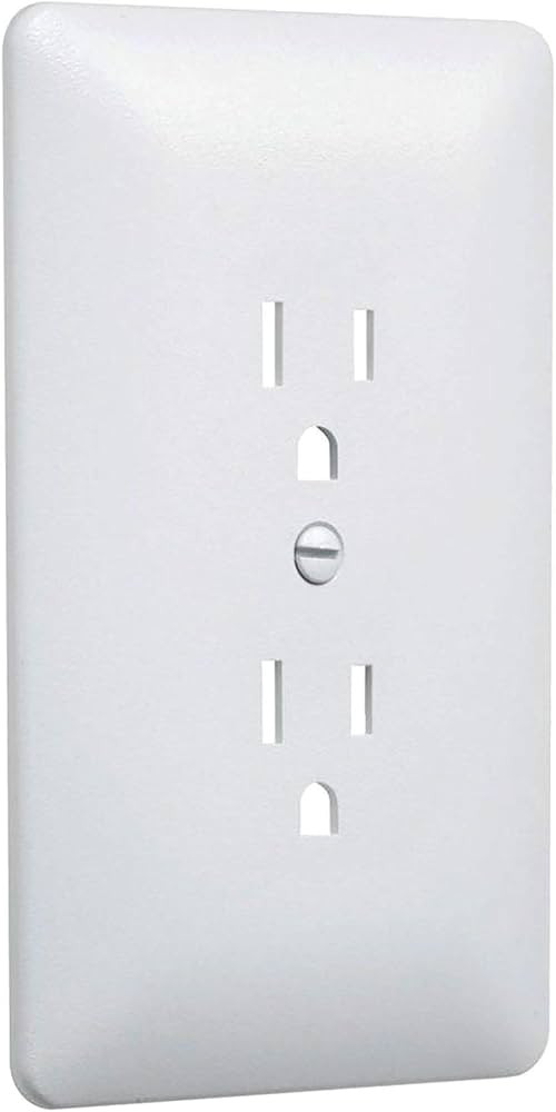 Taymac 2000W Masque 2000 1-Gang Decorator Style Wallplate, Paintable Duplex Outlet Cover, White (... | Amazon (US)