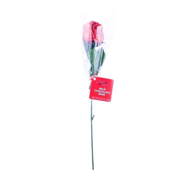 Hot Stuff Red Foil Wrapped Valentine's Day Chocolate Rose - 0.64oz | Target