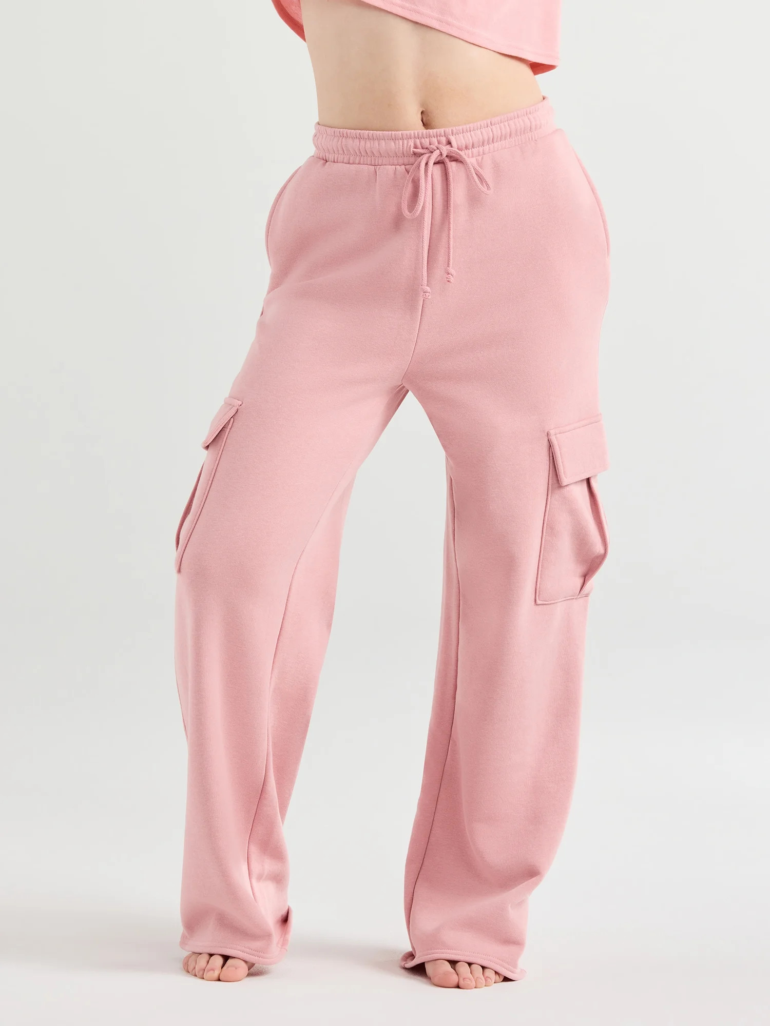 No Boundaries Women's Juniors Sleep Cargo Fleece Pants, 29" Inseam, Sizes XXS-3X | Walmart (US)