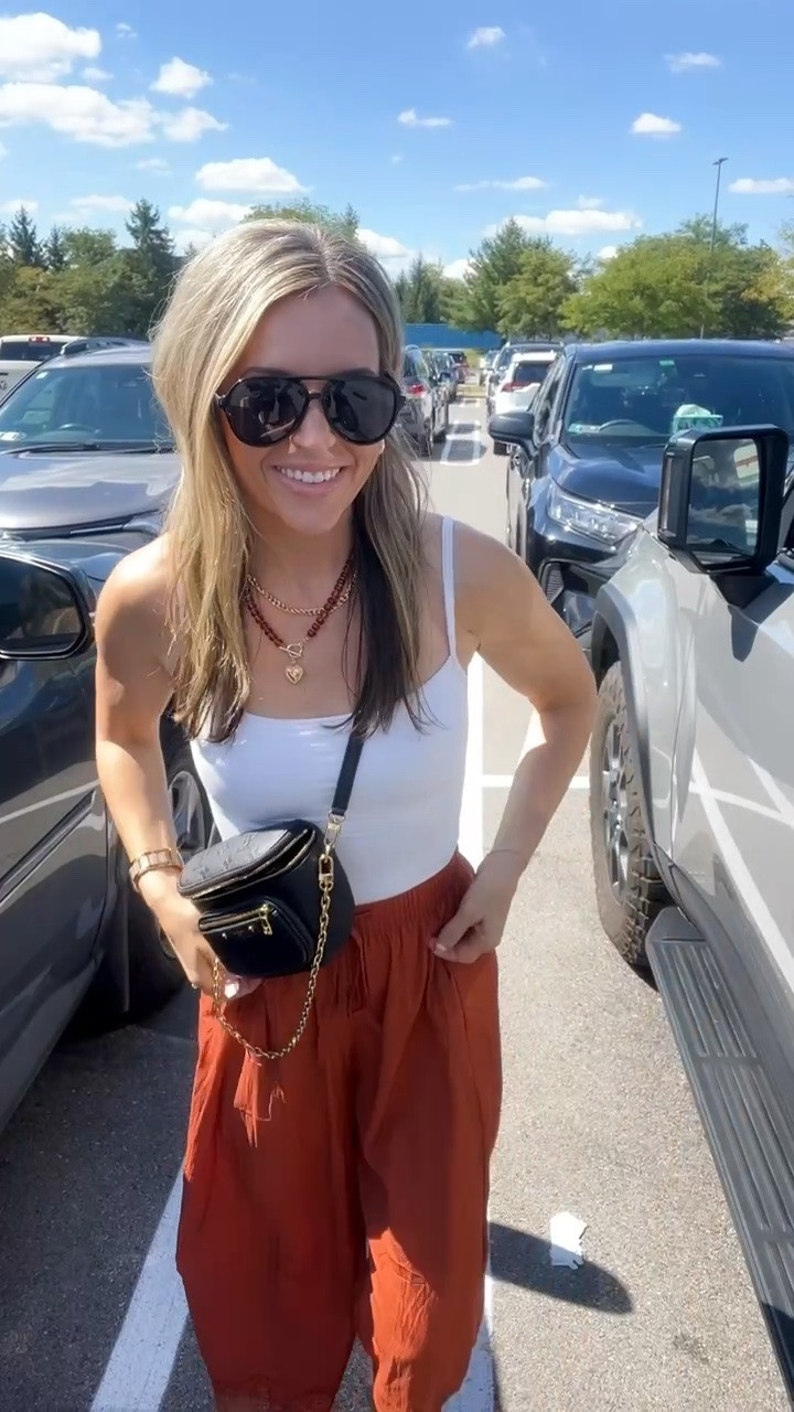 Stylish and comfy casual outfit! Xs in both! Love the lace trim pants. So flowy & comfy! Lightweight & great for fall! Tank has built in bra!🙌

#LTKootd #LTKdayinmylife #LTKSeasonal