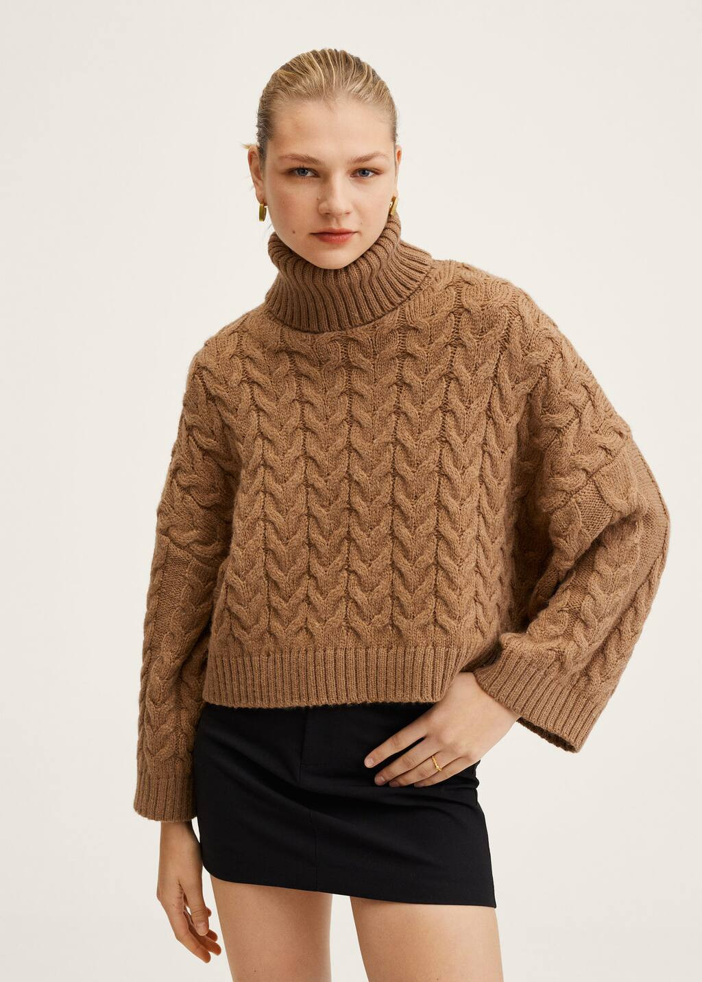 Knitted braided sweater | MANGO (US)