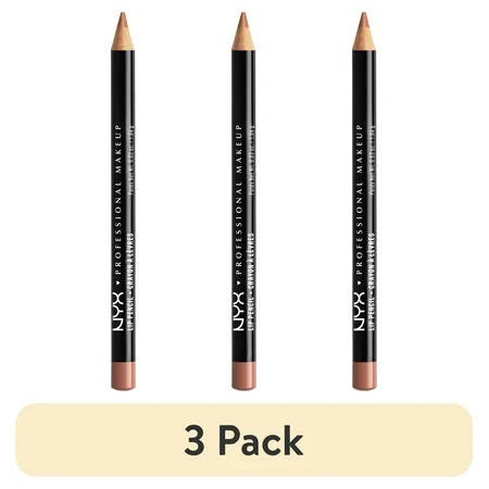 (3 pack) NYX Professional Makeup Slim Lip Pencil Long-Lasting Creamy Lip Liner 810 Natural 0.035 fl oz | Walmart (US)