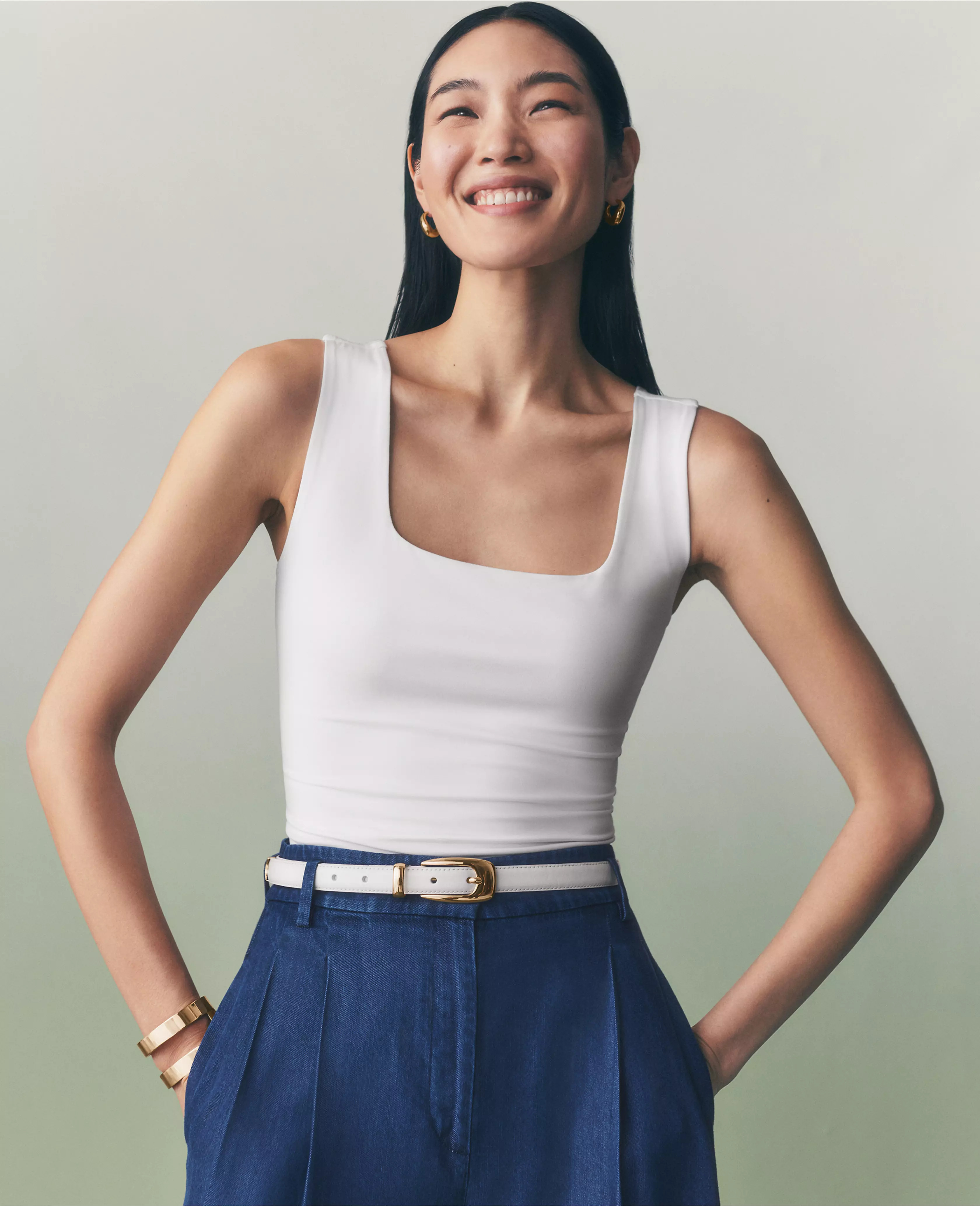 Square Neck Tank Top | Ann Taylor