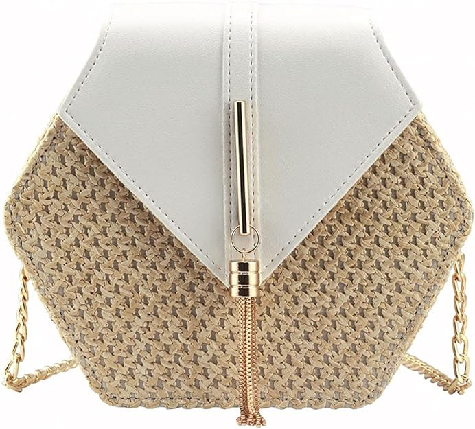 Bausweety Women's Crossbody Bag Cute Straw Shoulder Bag | Amazon (US)