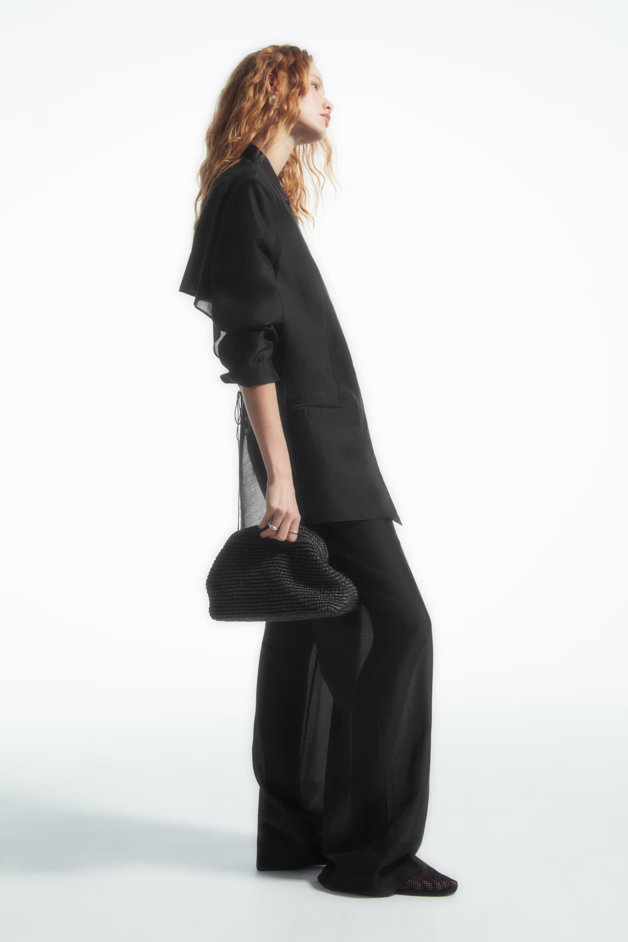 FRAMED CLUTCH - RAFFIA - BLACK | COS (EU)