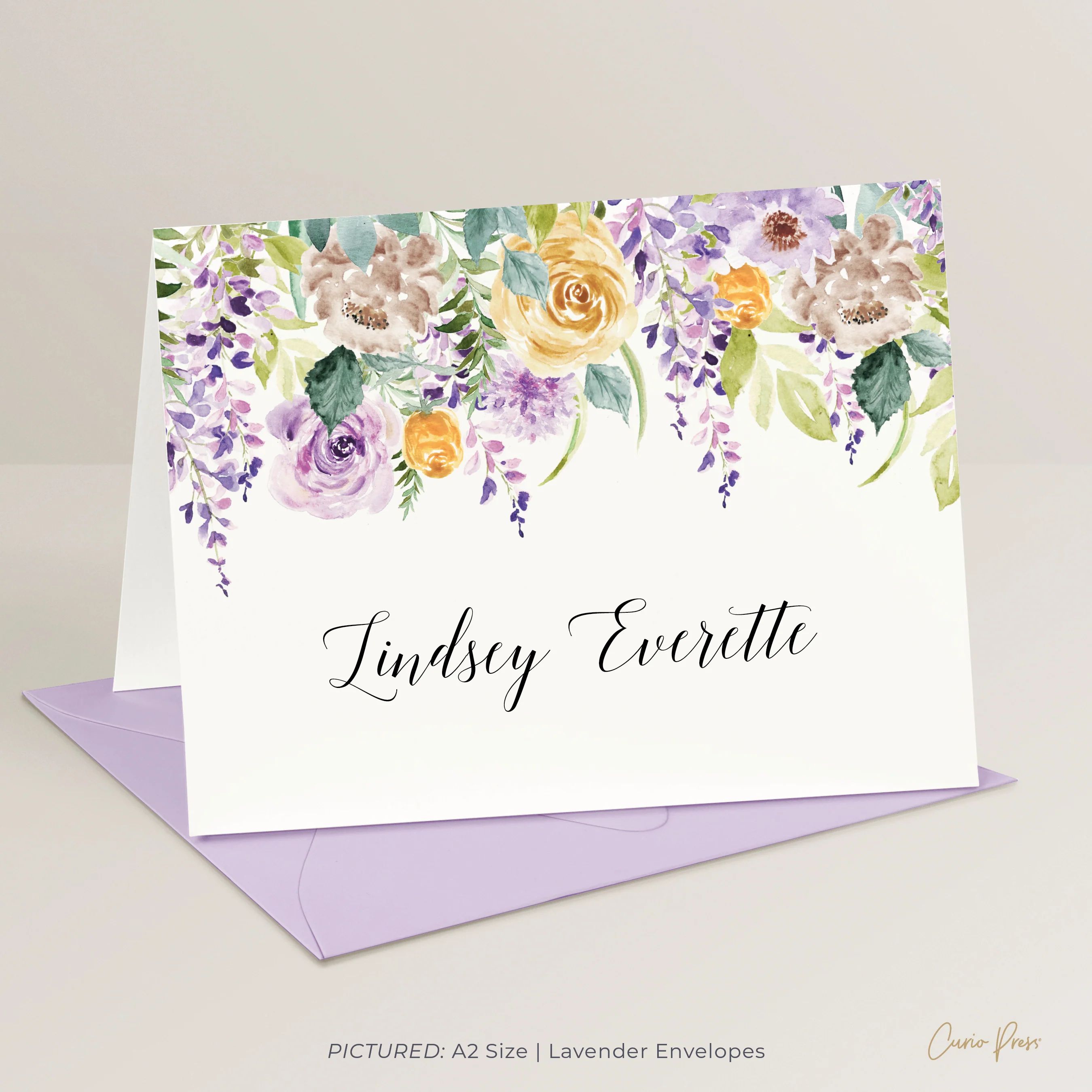 Purple Flowers: Folded Card Set | Curio Press