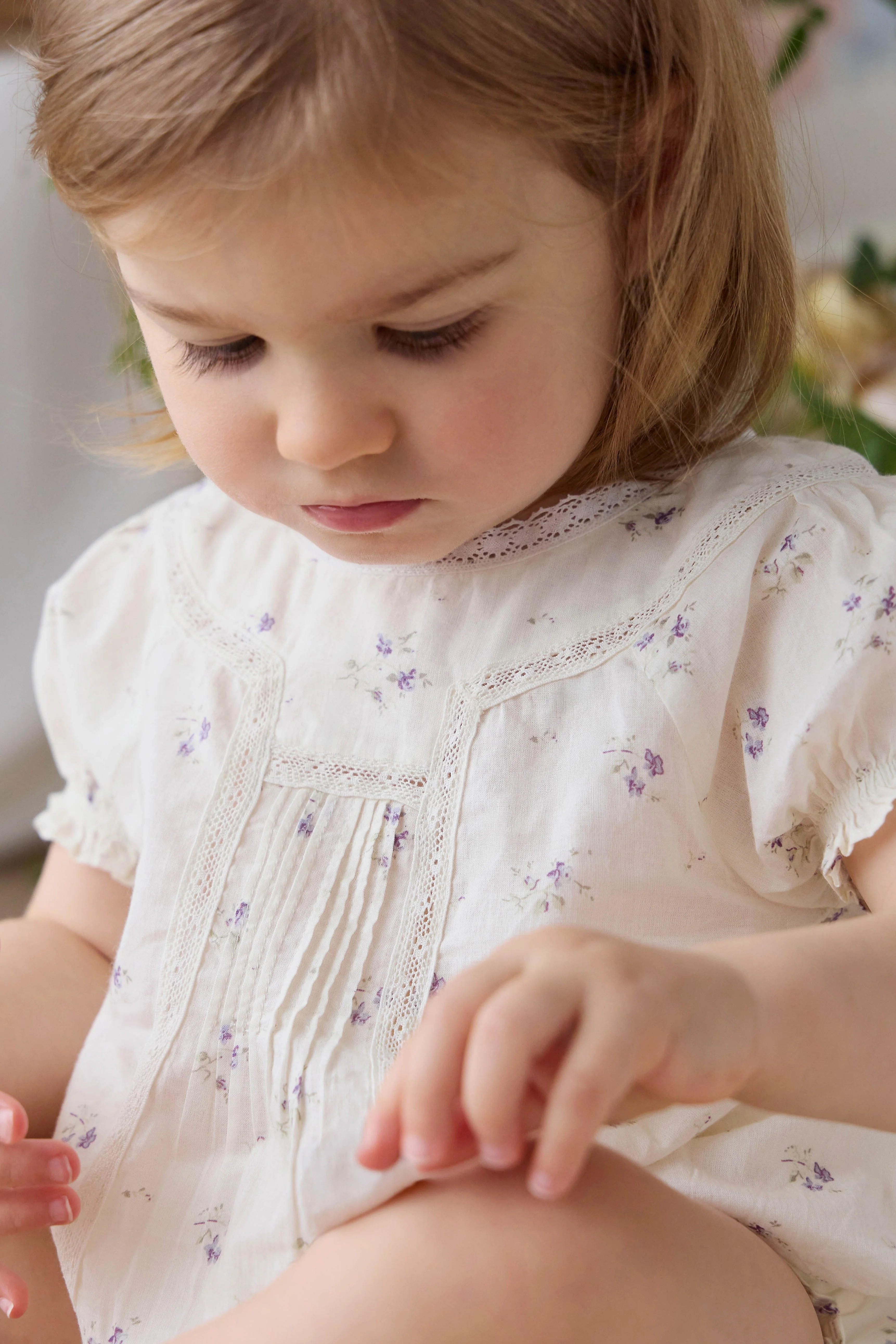 Organic Cotton Saylor Playsuit - Jade Floral | Jamie Kay