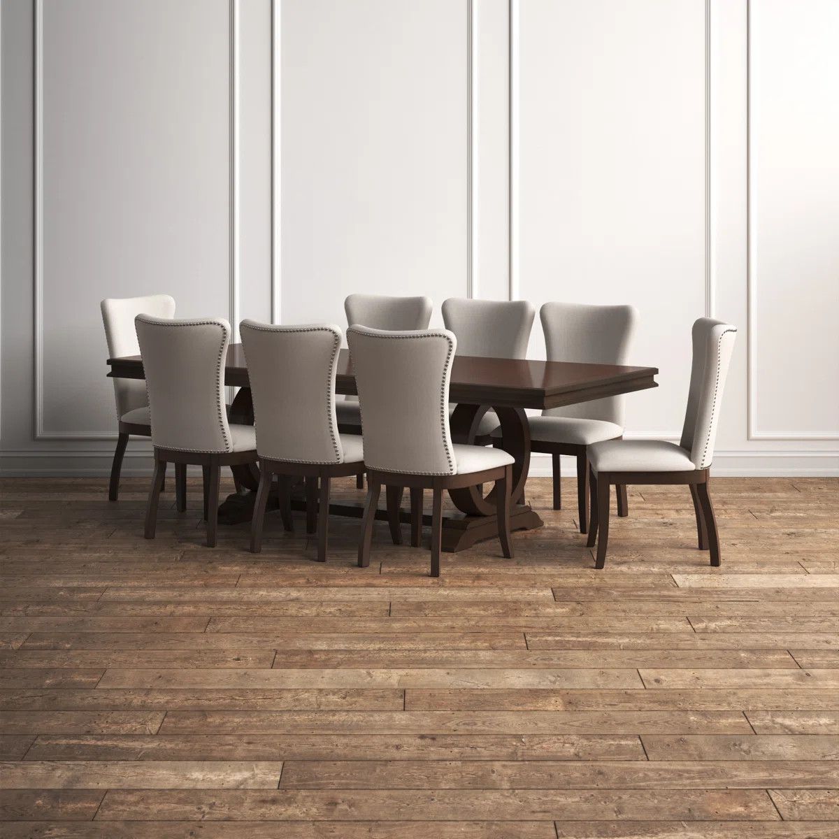 Lydon 8 - Person Extendable Double Pedestal Dining Set | Wayfair North America