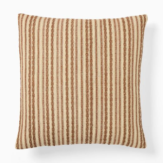 Embroidered Stripe Pillow Cover | West Elm (US)