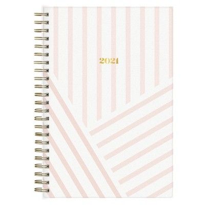2021 The Everygirl Planner 5" x 8" Frosted Plastic Weekly/Monthly Wirebound Hannah Rose - Blue Sk... | Target