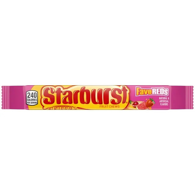Starburst FaveREDs Fruit Chews Gummy Candy, Full Size - 2.07 oz | Walmart (US)