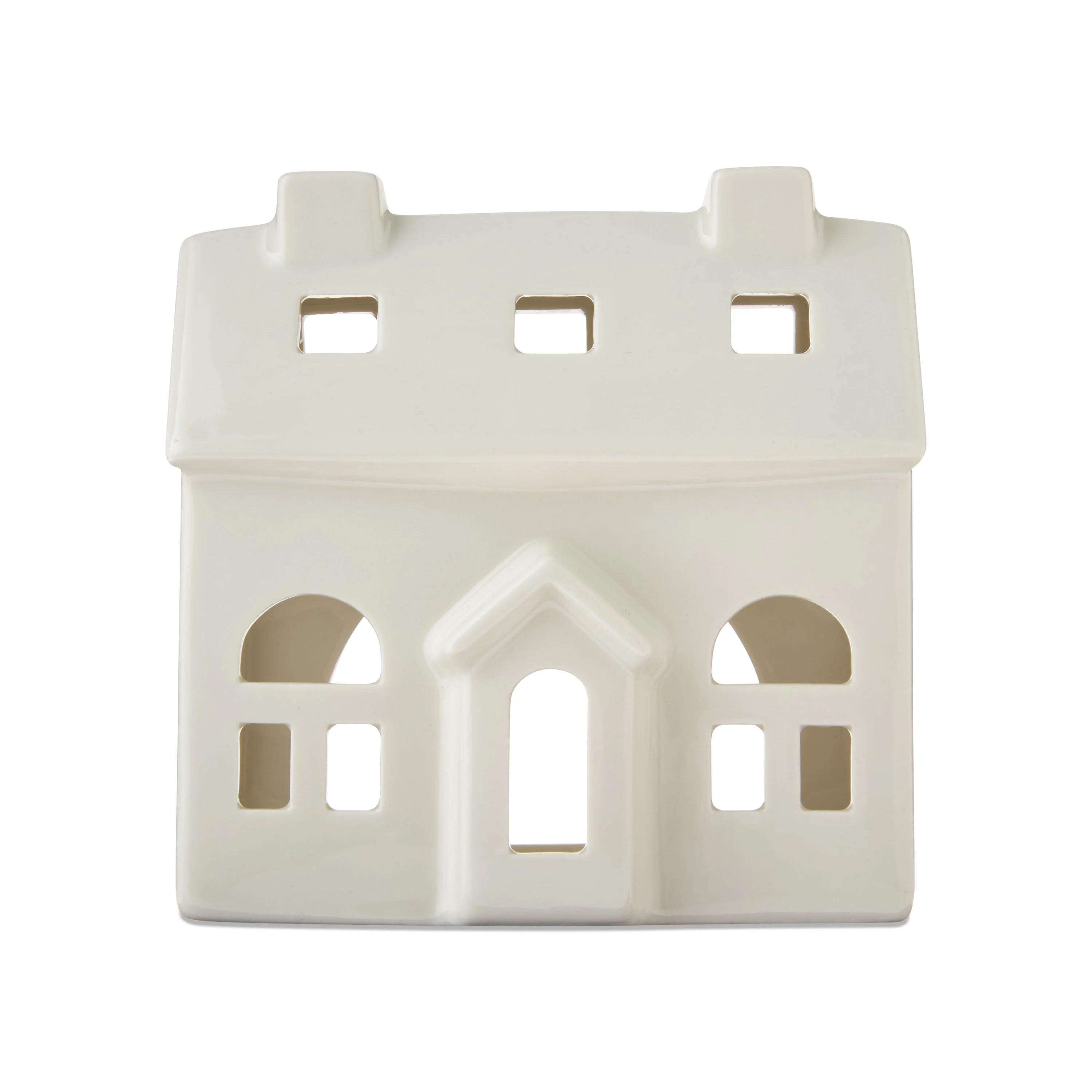 Ceramic Decorative House Christmas Tabletop Decoration, White, 5", by My Texas House | Walmart (US)