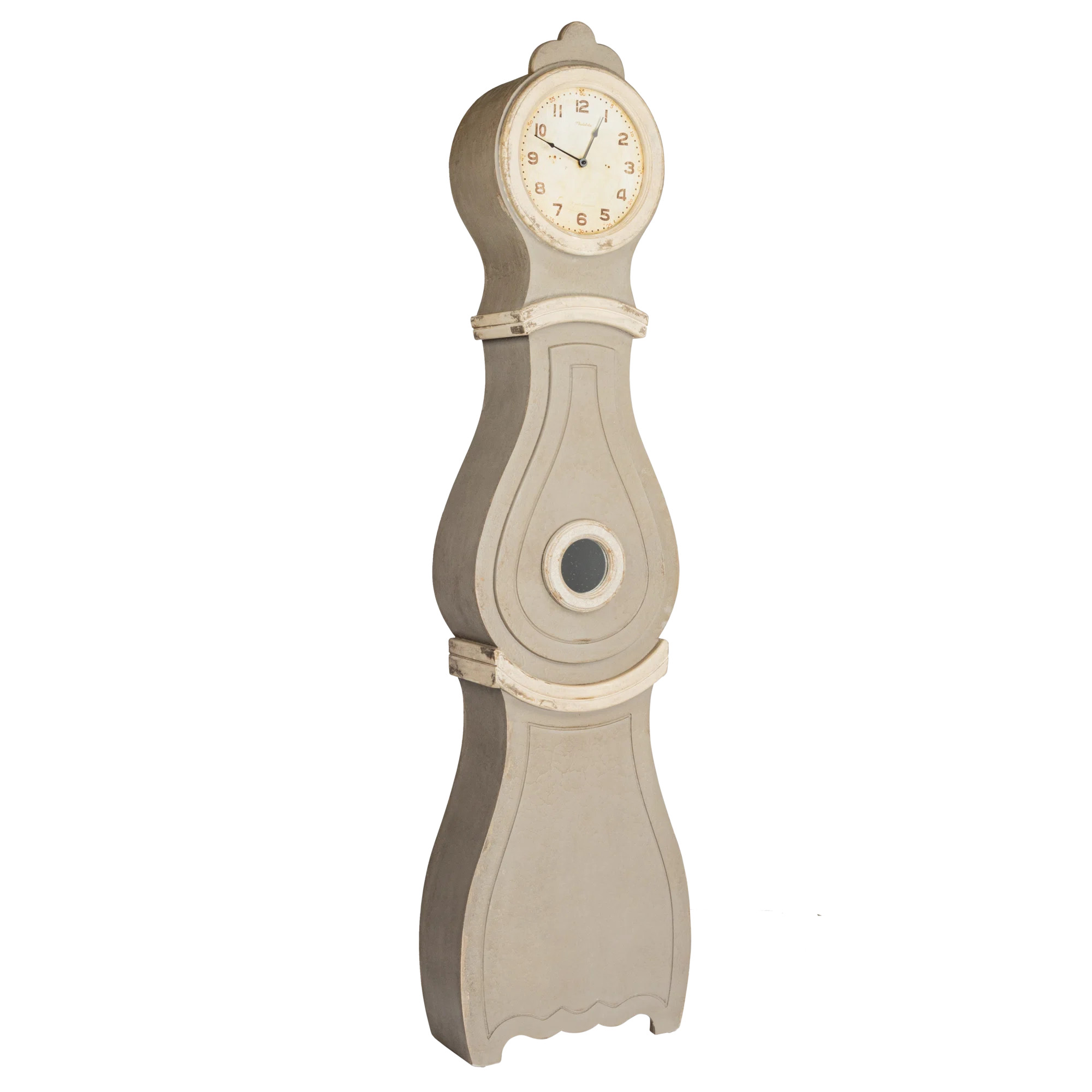 Knupp Tall Distressed Wood Grandfather Style Wall Clock | Wayfair North America