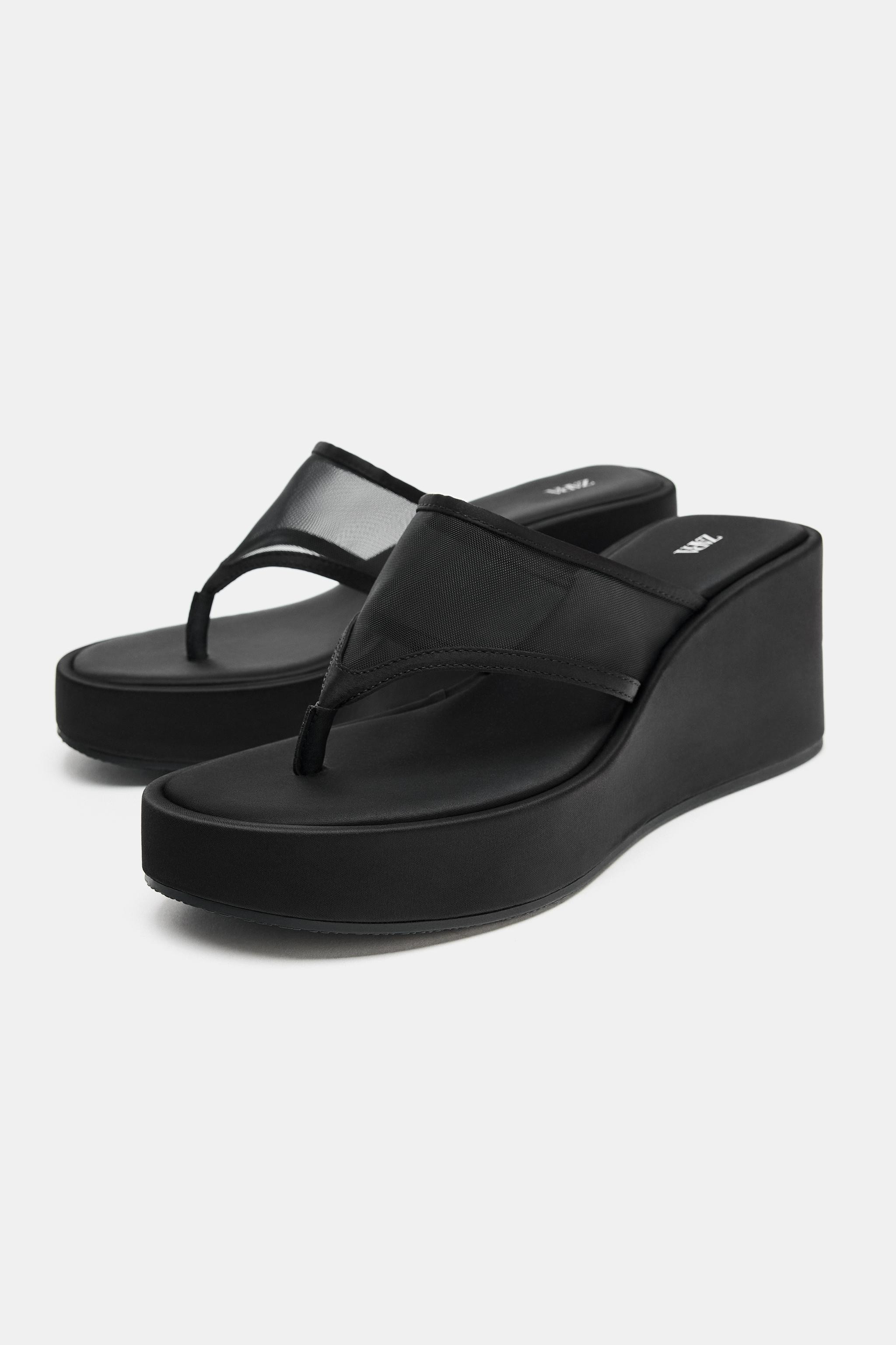 MESH STRAP WEDGES | Zara US