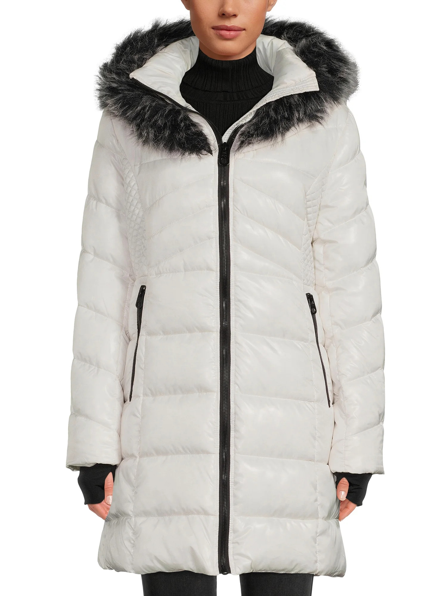 XOXO Women's Quilted Puffer Coat | Walmart (US)