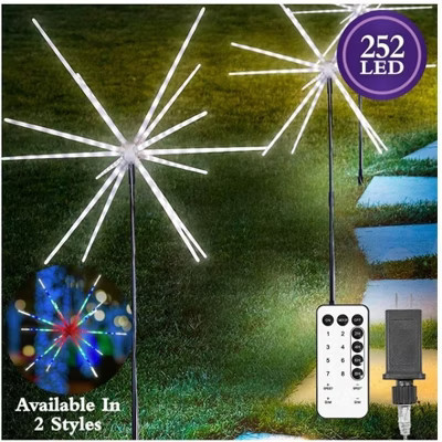 Flipo Multi-Colored Sparkler 126 LED Garden Lights Waterproof, Control Brightness & Mode W/Remote Control - White Lights | Target