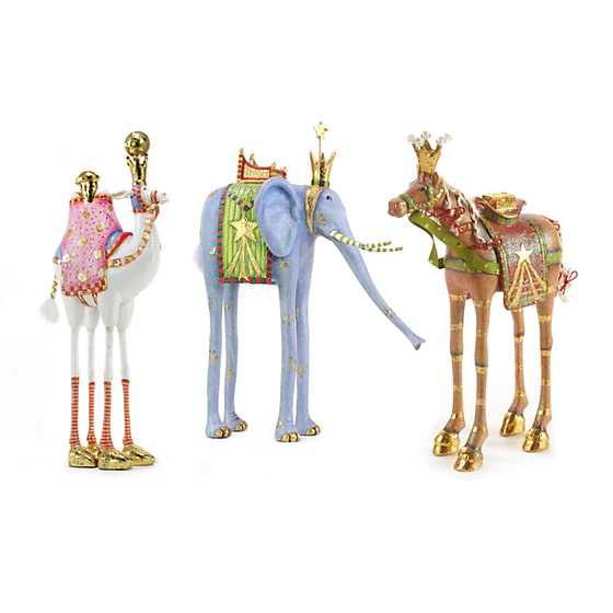 Patience Brewster Nativity Magi Animal Figures-Set of 3 | MacKenzie-Childs