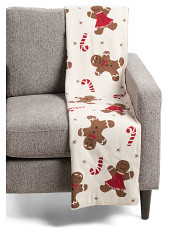Gingerbread And Candy Cane Throw | Pillows & Decor | Marshalls | Marshalls
