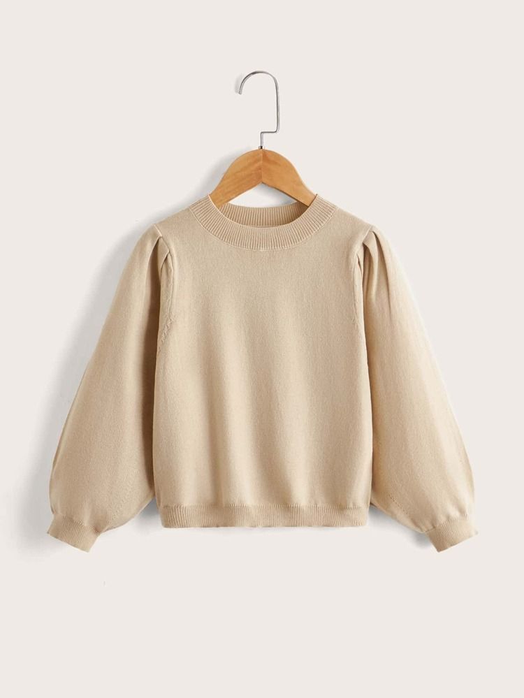 Toddler Girls Lantern Sleeve Sweater | SHEIN