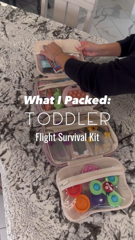 Toddler Airplane Mode activated ✈️ What I packed for the kids’ flight entertainment! These bags are perfect to hang on the seat in front of you so you can easily see all the toys and grab whatever you need. These toys pretty much occupied them and I saved these bags until take off to make sure they were new and exciting!

Everything is on my @shop.ltk page @sarahguiler or dm me for the links! 🩷

Toddler travel essentials. Family travel must haves. Travel hacks. Mom hacks. Toddler must haves. Flight essentials. Travel blogger.

#hellotravelblog #travelhacks #travelessentials #toddlermama #momoftwo 

#LTKtravel #LTKVideo #LTKfamily