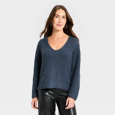Women's Wide V-Neck Pullover Sweater - Universal Thread™ | Target