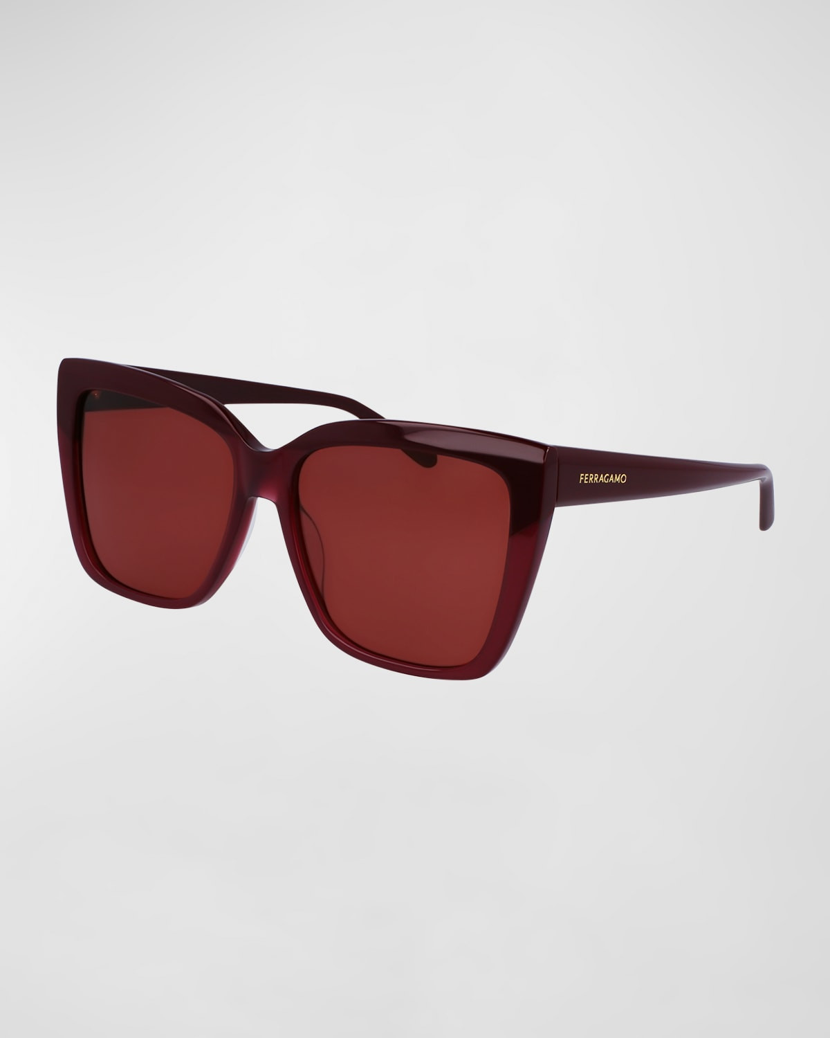 Sleek Logo Acetate Square Sunglasses | Neiman Marcus