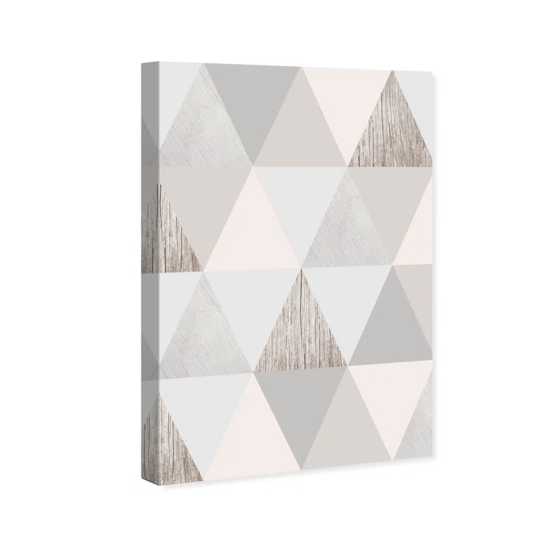 Abstract Monochrome Shades Geometric - Graphic Art on Canvas | Wayfair North America