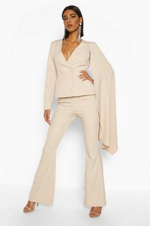 Extreme Flared Sleeve Double Breasted Blazer | Boohoo.com (US & CA)