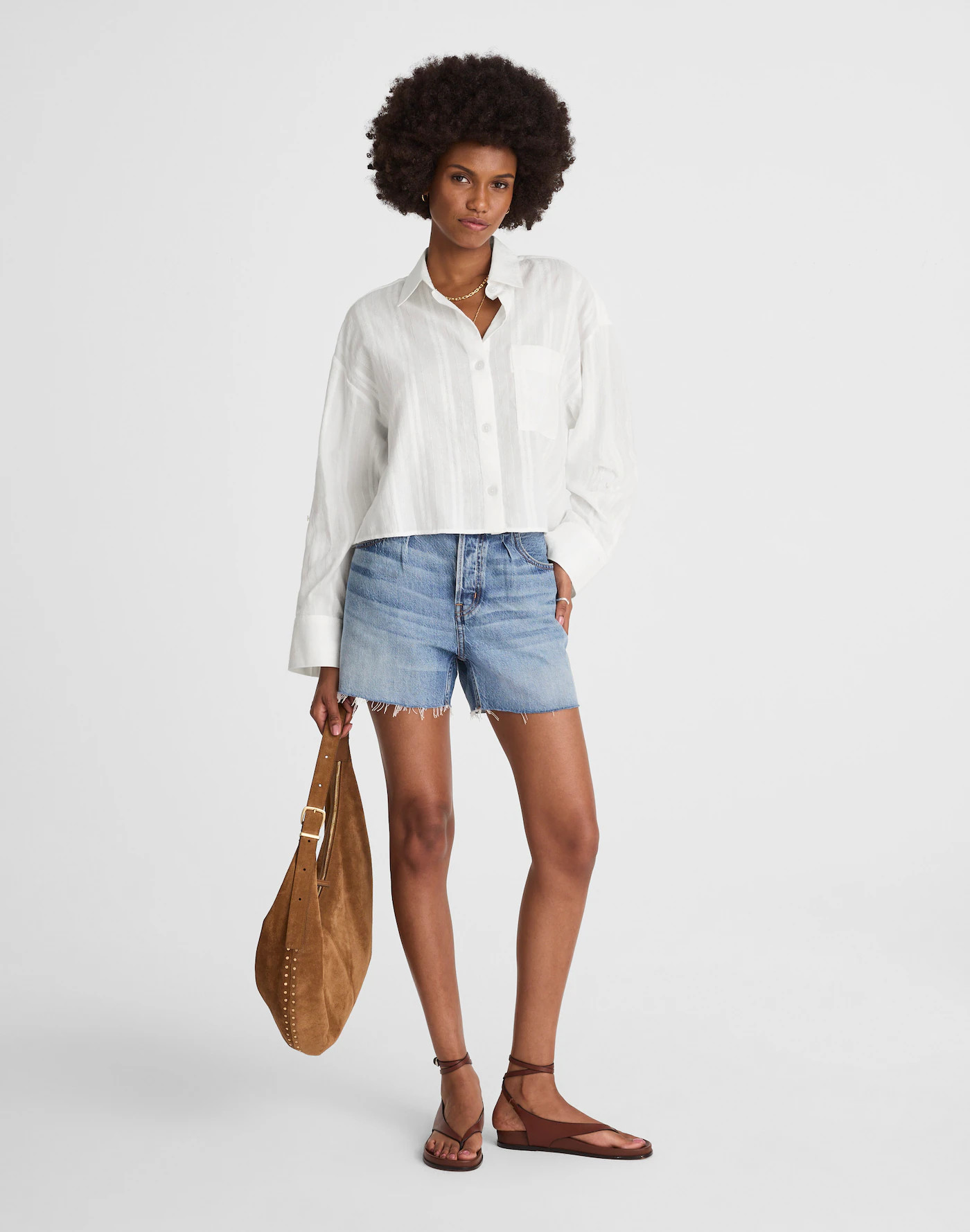 Straight-Hem Shirt in Cotton Dobby | Madewell